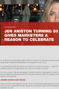 Jennifer Aniston turning 50